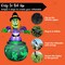 Halloween Inflatable Witch and Cauldron Decoration with Projecting Rotating Green Ghost Light,